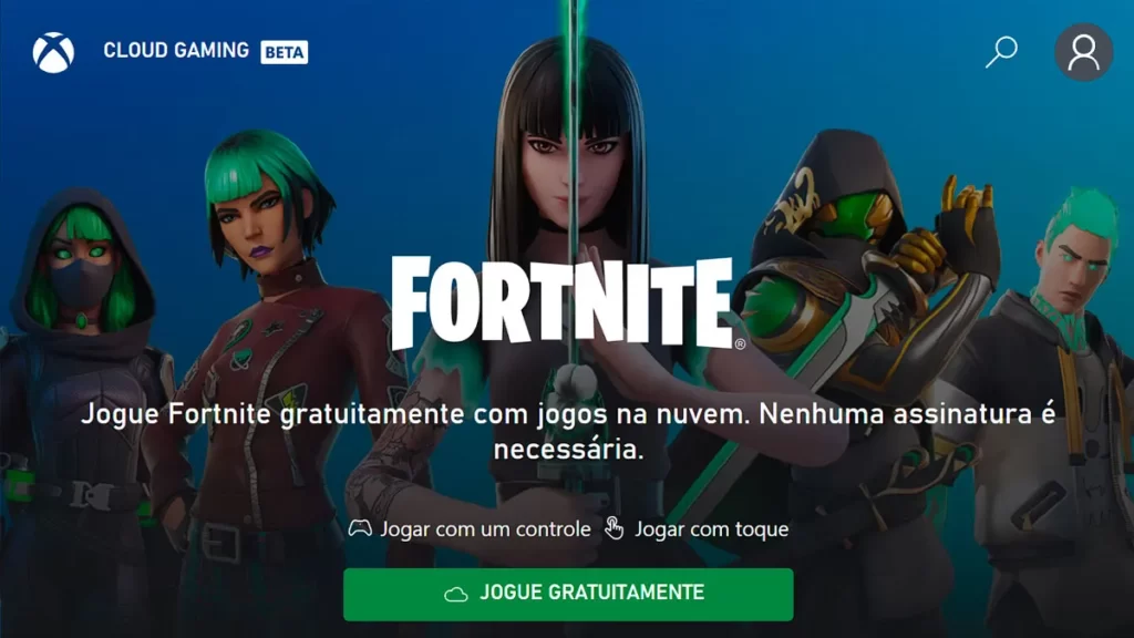 [SENSACIONAL] Jogando Fortnite via Xbox Cloud Gaming (De